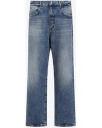 Givenchy - Logo-Plaque Straight-Leg Jeans - Lyst