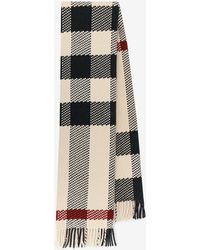 Burberry - Checked Wool Scarf - Lyst