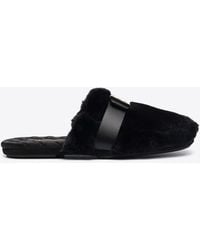 Dolce & Gabbana - Dg Logo Faux-Fur Slippers - Lyst