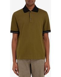 Ferragamo - Polo Shirt With Color Block Detail - Lyst