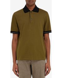 Ferragamo - Polo Shirt With Color Block Detail - Lyst