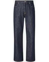 Fendi - Logo Patch Straight-Leg Jeans - Lyst