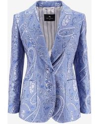 Etro - Paisley Jacquard Single-Breasted Blazer - Lyst