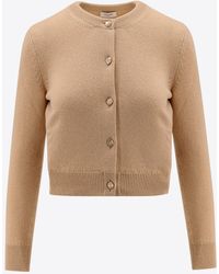 Celine - Triomphe Cashmere Cropped Cardigan - Lyst