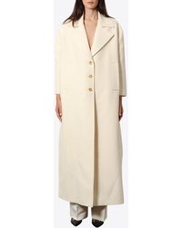 Gucci - All-Over Gg Wool And Silk Maxi Coat - Lyst