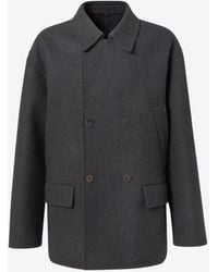 Fendi - Double-Breasted Wool Coat - Lyst