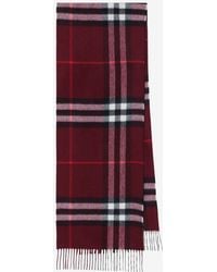 Burberry - Cashmere Check Fringed Scarf - Lyst