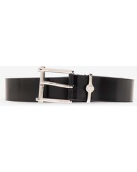 Versace - Medusa-Buckle Calf Leather Belt - Lyst