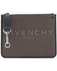 Givenchy - Logo Canvas Zipped Pouch - Lyst