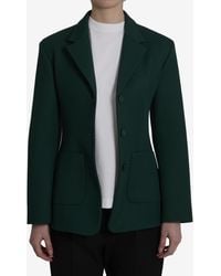 Loewe - Single-Breasted Wool Blazer - Lyst