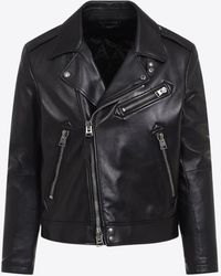 Tom Ford - Lamb Leather Biker Jacket - Lyst