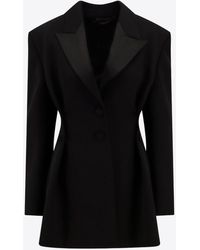 Givenchy - Single-Breasted Pleated Wool Blazer - Lyst