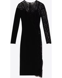 Dolce & Gabbana - Lace-Trimmed Midi Dress - Lyst