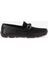Ferragamo - Almeria Leather And Suede Loafers - Lyst