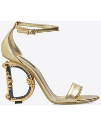 Dolce & Gabbana - Sandals With Distinctive Heel - Lyst