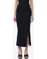 Jonathan Simkhai - Helix Lace-Up Midi Skirt - Lyst
