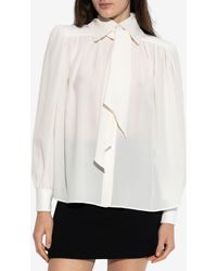 Chloé - Silk Button-Up Shirt - Lyst