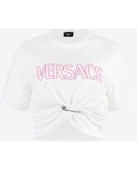 Versace - Safety Pin Logo T-Shirt - Lyst