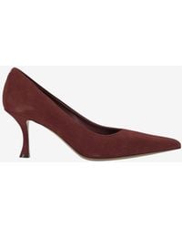 Ferragamo - Elydea 70 Suede Pumps - Lyst