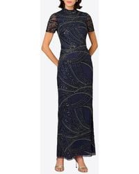 Aidan Mattox - Beaded Maxi Dress - Lyst