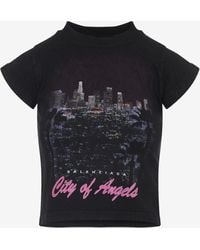 Balenciaga - City Of Angels Print Shrunk T-Shirt - Lyst