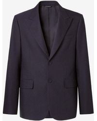 Fendi - Single-Breasted Wool-Blend Blazer - Lyst