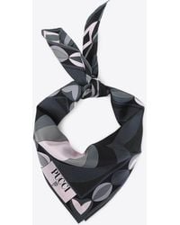 PUCCI - Patterned Silk Scarf With Logo-Print - Lyst