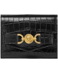 Versace - Medusa '95 Croc-Embossed Leather Wallet - Lyst