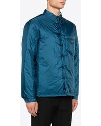 Prada - Triangle Logo Padded Jacket - Lyst