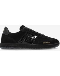 Balmain - Swan Suede Low-Top Sneakers - Lyst