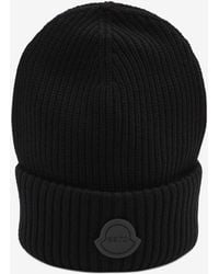 Moncler - X Edward Enninful Logo Patch Ribbed Beanie - Lyst