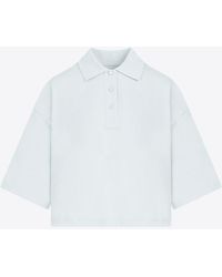 Bottega Veneta - Cropped Short-Sleeved Polo T-Shirt - Lyst