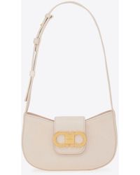 Ferragamo - Mini Gabry Double Gancini Leather Shoulder Bag - Lyst