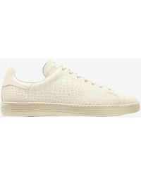 Tom Ford - Warwick Croc-Embossed Leather Sneakers - Lyst