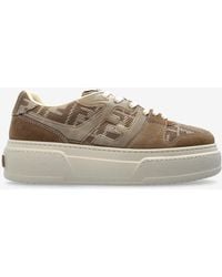 Fendi - Match Ff Jacquard Flatform Sneakers - Lyst