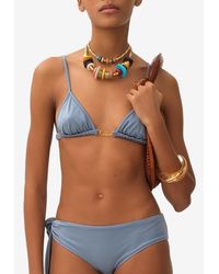 Chloé - Logo Plate Bikini Top - Lyst