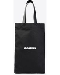 Jil Sander - Large Logo Canvas Tote Bag - Lyst