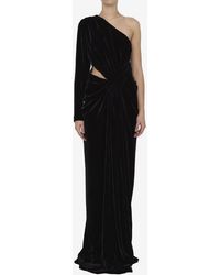 Costarellos - Black Velvet Dress - Lyst