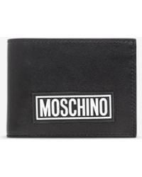 Moschino - Logo Bi-Fold Leather Wallet - Lyst