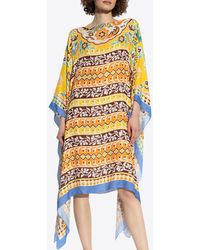 Etro - Floral Print Beach Midi Dress - Lyst