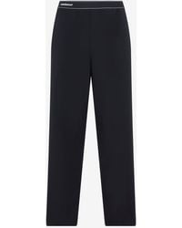 CASABLANCA - Wool Track Pants With Logo Waistband - Lyst