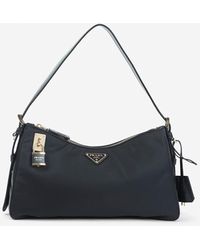 Prada - Large Aimée Re-Nylon And Leather Shoulder Bag - Lyst
