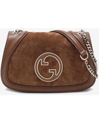 Gucci - Medium Blondie Suede Crossbody Bag - Lyst