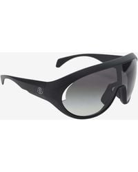Moncler - Contrast Oval Sunglasses With Logo - Lyst