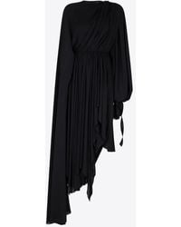 Balenciaga - Asymmetric Pleated Dress - Lyst