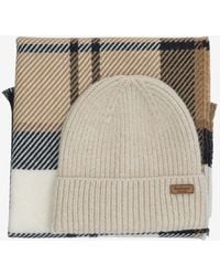 Barbour - Pendle Beanie And Blair Scarf Gift Set - Lyst
