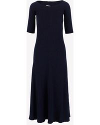 Chloé - Off-Shoulder Rib Knit Maxi Dress - Lyst