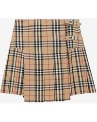 Burberry - Vintage Check Mini Skirt - Lyst