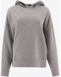 Pinko - Logo Embroidered Hooded Sweatshirt - Lyst