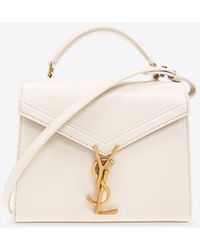 Saint Laurent - Mini Cassandra Calf Leather Top Handle Bag - Lyst